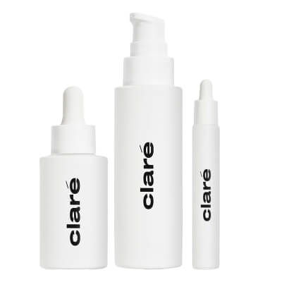 Clare Hyaluronic and Brightening Set ZESTAW Serum nawilżająco-kojące 30 ml + Nawilżający lotion do twarzy 50 ml + Serum z wit. C 10 ml