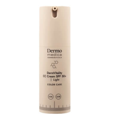 Dermomedica DermVitality CC Cream SPF 50 Koloryzujący krem korygujący z bardzo wysoką ochroną UVA/UVB i właściwościami pielęgnacyjnymi (kolor Light) 30 ml
