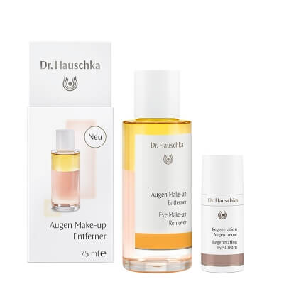 Dr Hauschka Eye Care Duo ZESTAW Dwufazowy płyn do demakijażu oczu 75 ml + Krem regenerujący pod oczy 15 ml