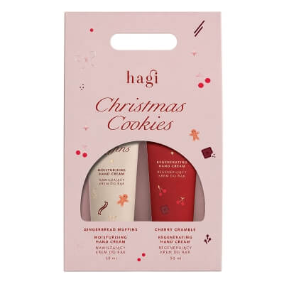 Hagi Christmas Cookies ZESTAW Nawilżający krem do rąk 50 ml + Regenerujący krem do rąk 50 ml