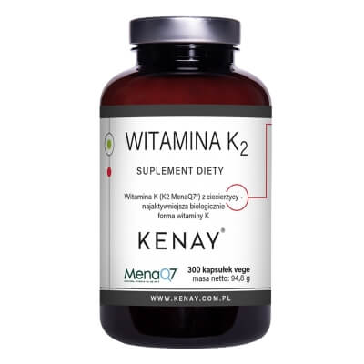 Kenay Witamina K2 Mena Witamina K2 Mena Q7 z ciecierzycy 300 kapsułek