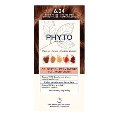 Phyto Hair Dye Farba do włosów - intensywny ciemny miedziany blond (kolor 6.34 Intense Dark Copper Blonde) 1 szt