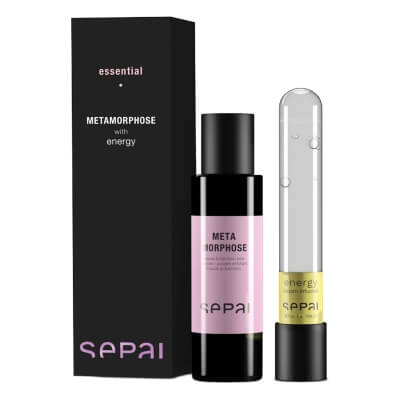 Sepai Metamorphose  Peel Powder + Energy Bloom Infusion ZESTAW Delikatny peeling 35 g + Esencja energetyzująca 20 ml