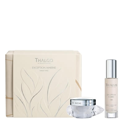 Thalgo Exception Marine Gift Set Face ZESTAW Bogaty krem przywracający gęstość skórze 50 ml + Intensywne serum przywracające gęstość skórze 30 ml