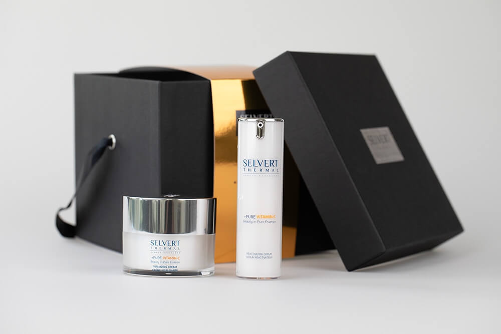 Selvert Thermal Coffret + Pure Vitamin-C 2025 ZESTAW Witaminowy krem odnawiający 50 ml + Witaminowe serum odnawiające 30 ml