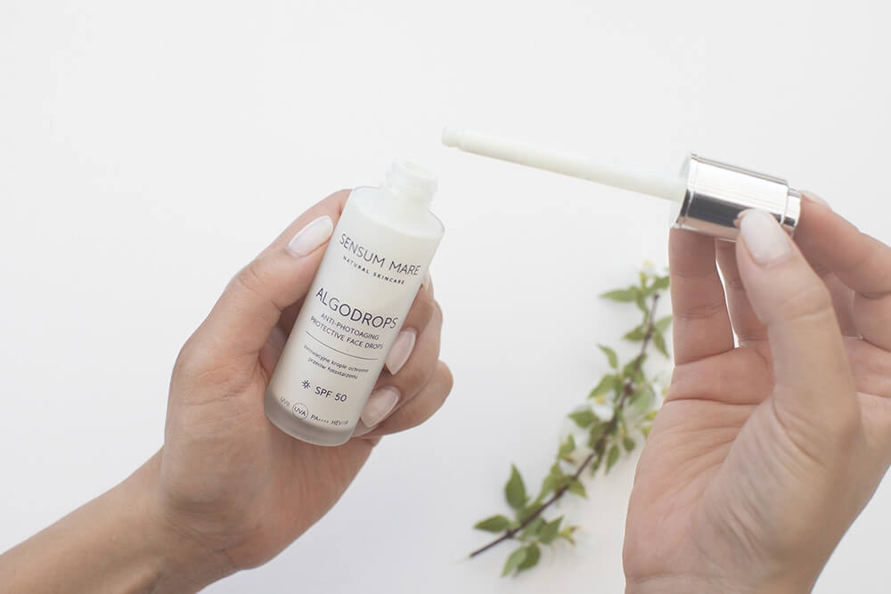 Sensum Mare AlgoDrops Anti-Photoaging Protective Face Drops SPF 50/PA++++ Krople ochronne przeciw fotostarzeniu UVB UVA HEV/IR 50 ml