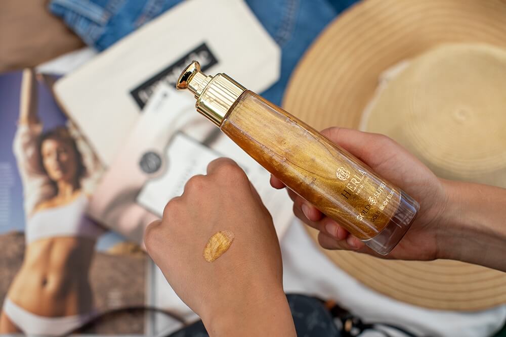 Herla Gold Body Elixir Złoty elixir do ciała z drobinkami 100 ml