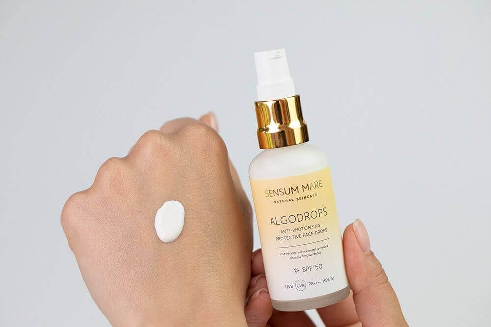 Sensum Mare AlgoDrops Anti-Photoaging Protective Face Drops SPF 50/PA++++ Krople ochronne przeciw fotostarzeniu UVB UVA HEV/IR 50 ml
