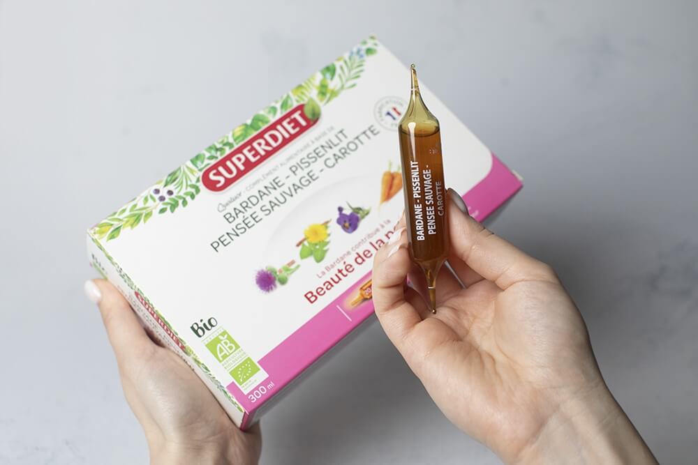 Super Diet Bardane Beaute Peau Suplement diety 20x15 ml