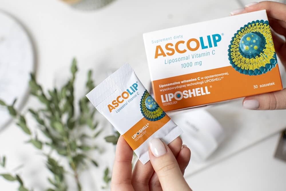 Ascolip Liposomal Vitamin C 1000 mg Wysokowydajna liposomalna witamina C, 30x5 g