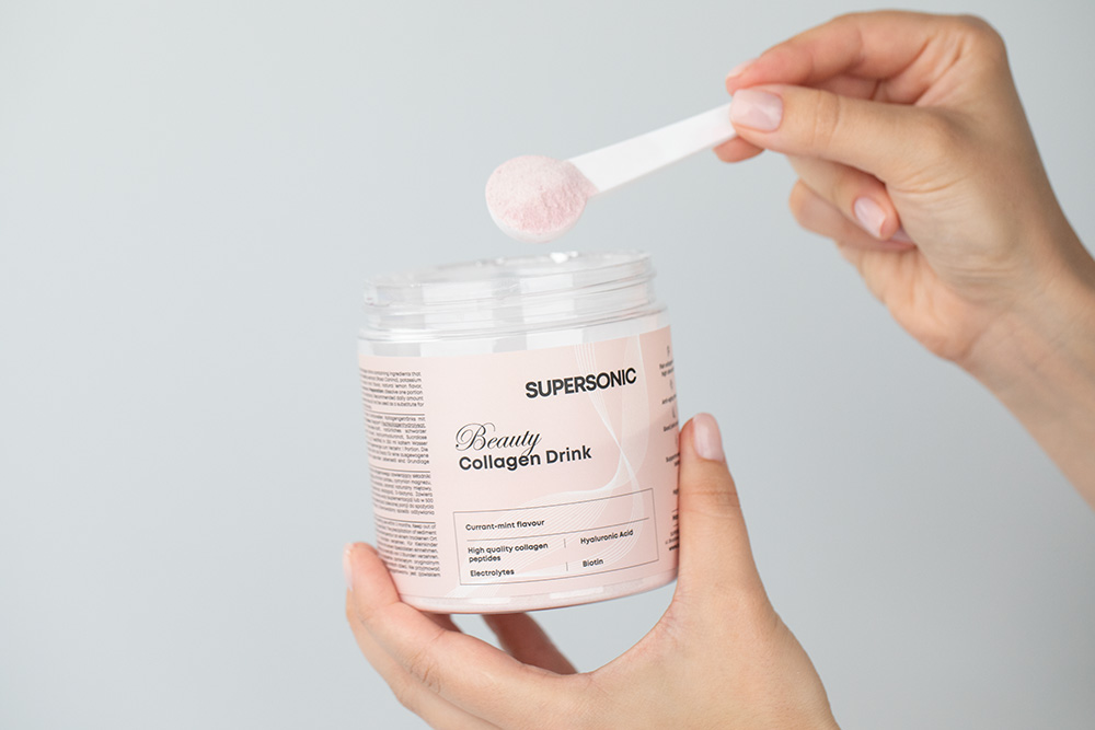 Supersonic Collagen Beauty Drink Kolagen nowej generacji - Porzeczka, mięta 185 g