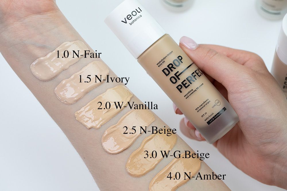 Veoli Botanica Drop of Perfection Wygładzająco-kryjący krem BB o lekkiej formule z kwasem hialuronowym (kolor Vanilla 2.0 W) 30 ml
