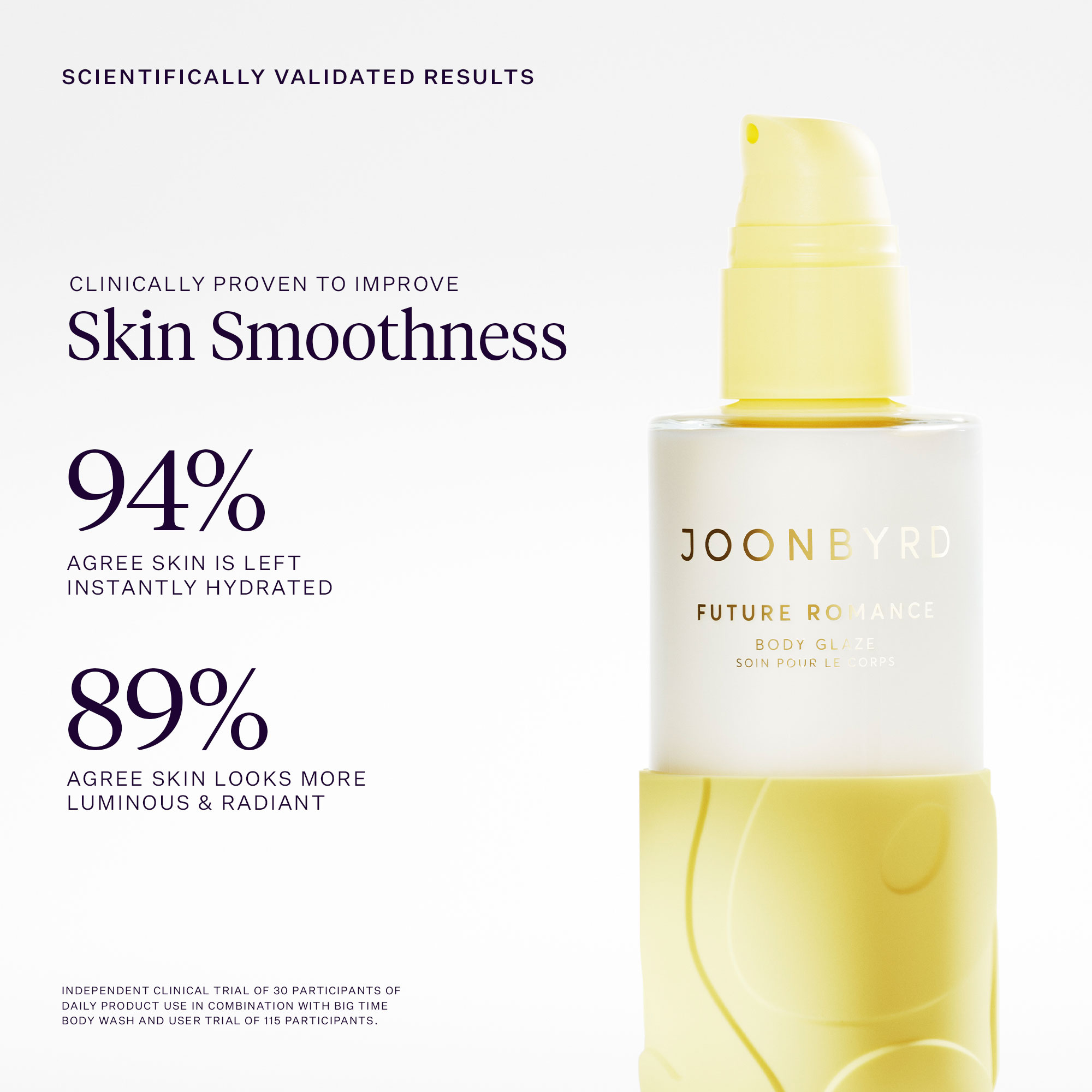 Joonbyrd Future Romance Body Glaze Eliksir do ciała z efektem glass skin o nutach zapachowych piżma, brzoskwini, banana, kakao i fasoli tonka 200 ml