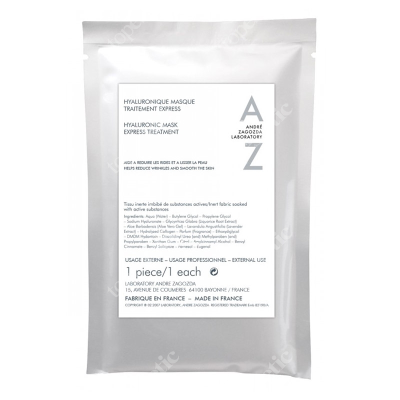 Andre Zagozda Hyaluronic Acid Mask - Express Treatment Głębokie nawilżenie i łagodzenie - 15 minutowy zabieg SPA na twarz, szyję i dłonie