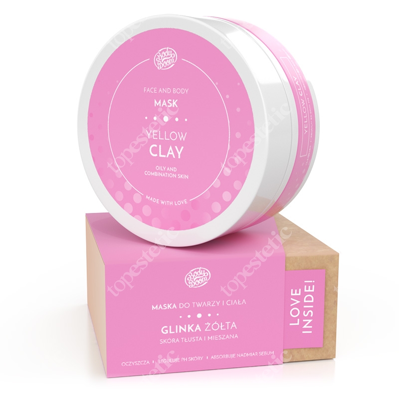 Body Boom Face &amp; Body Mask Yellow Clay Żywiołowa dama glinka żółta 120 g