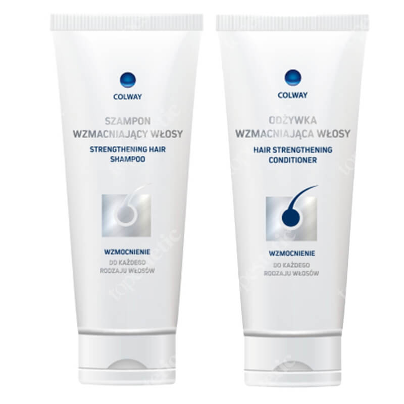 Colway Hair Care Set ZESTAW Odżywka wzmacniająca włosy 200 ml + Szampon wzmacniający włosy 200 ml