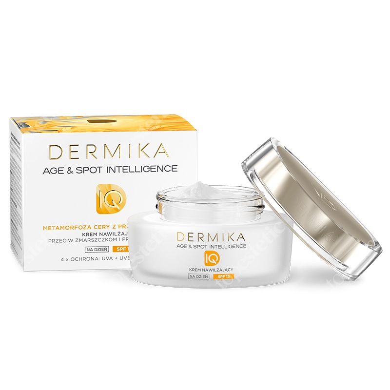 Dermika Age &amp; Spot Intelligence Krem nawilżający przeciw zmarszczkom i przebarwieniom na dzień SPF15 50 ml
