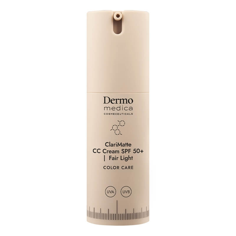 Dermomedica ClariMatte CC Cream SPF 50+ Matujący, koloryzujący krem korygujący z wysoką ochroną UVA/UVB (kolor Fair Light) 23 ml