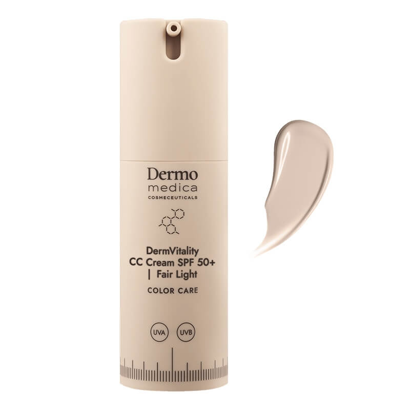 Dermomedica DermVitality CC Cream SPF 50 Koloryzujący krem korygujący z bardzo wysoką ochroną UVA/UVB i właściwościami pielęgnacyjnym (kolor Fair Light)