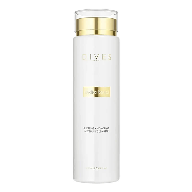 DIVES MED Hydra Royal Exclusive Revitalizing Micellar Cleanser Przeciwstarzeniowy płyn micelarny ze złotem i perłami 250 ml