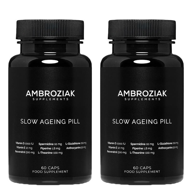 Dr Ambroziak Slow Ageing Pill x 2 ZESTAW Suplement diety spowalniający procesy starzenia 60 kaps x 2