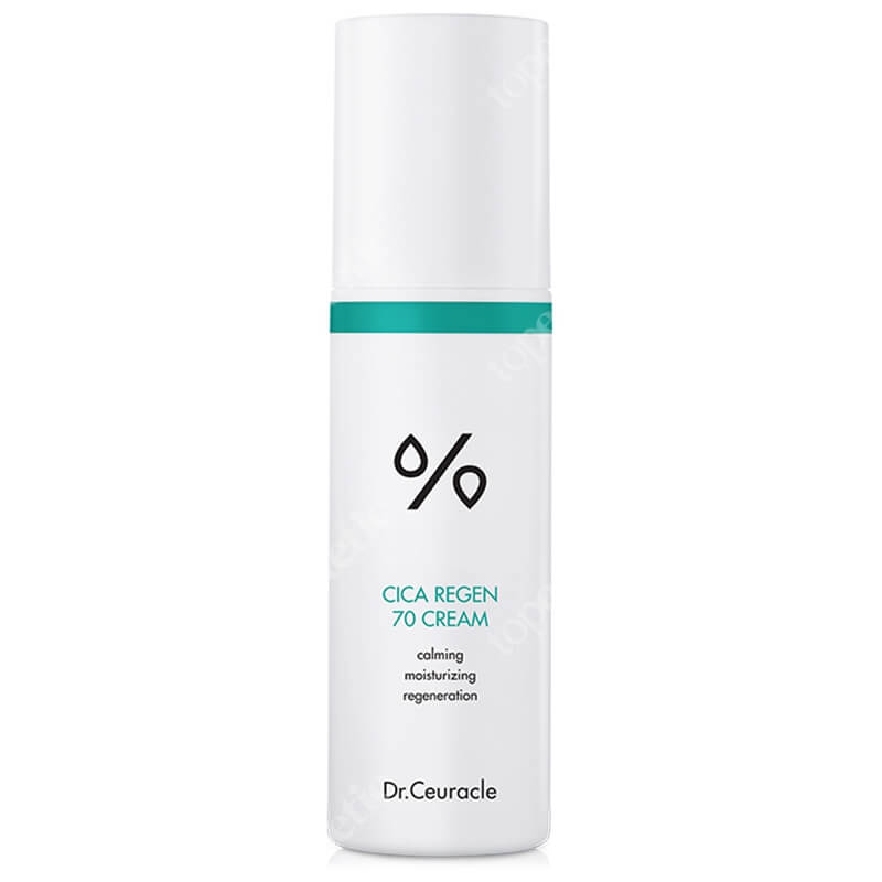 Dr Ceuracle Cica Regen 70 Cream Lekki krem na bazie 70% ekstraktu z wąkroty azjatyckiej. Intensywnie regeneruje i łagodzi skórę 50 ml