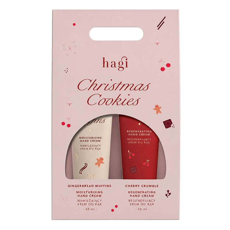 Hagi Christmas Cookies ZESTAW Nawilżający krem do rąk 50 ml + Regenerujący krem do rąk 50 ml
