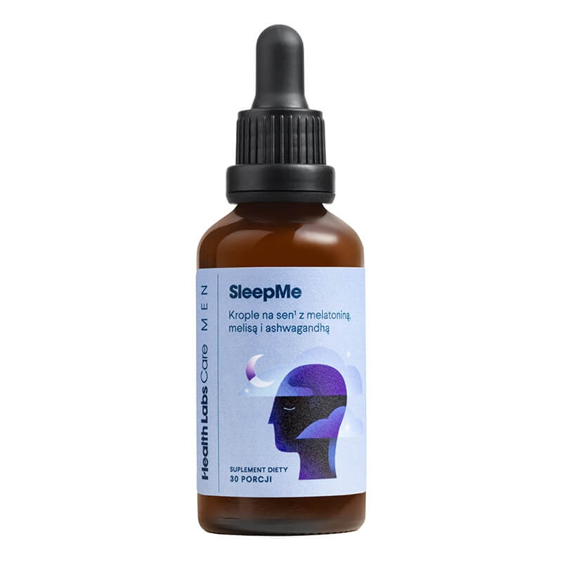 Health Labs Care SleepMe MEN Krople na sen z melatoniną melisą i KSM-66 Ashwagandha 45 ml