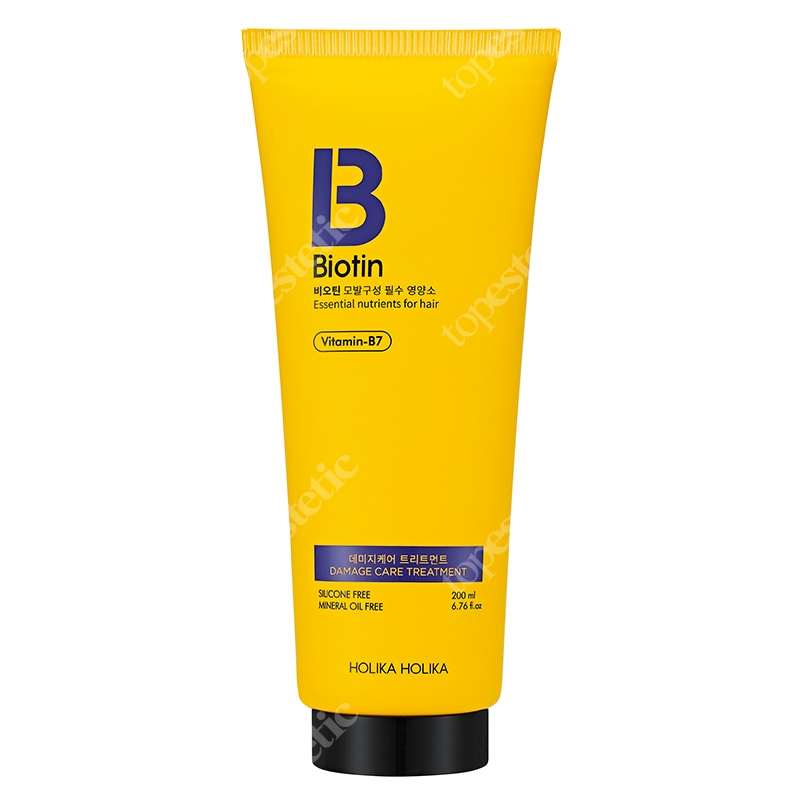 Holika Holika Biotin Damage Care Treatment Ekstremalnie wygładzająca odżywka do włosów zniszczonych i puszących się 200 ml