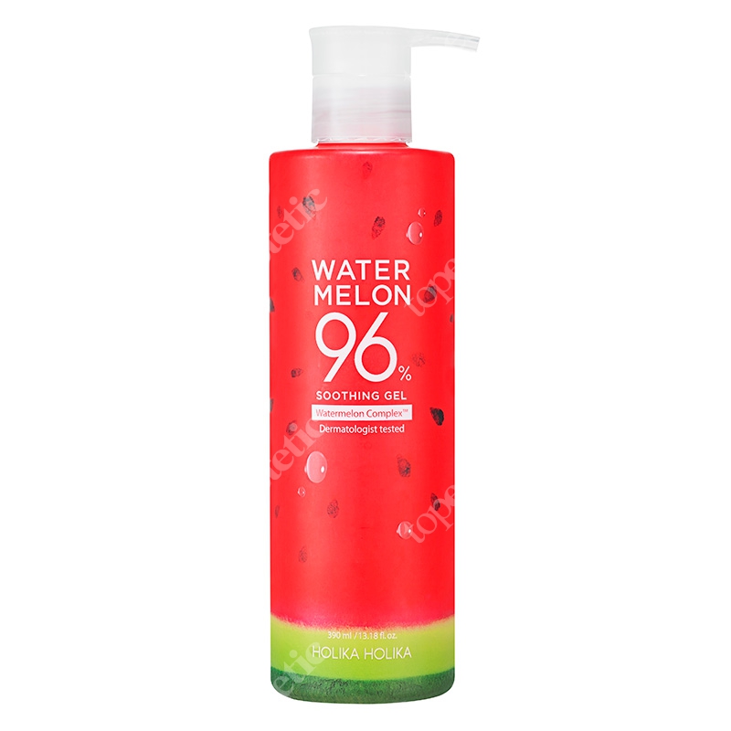 Holika Holika Water Melon Soothing Gel Nawilżający, lekki żel do ciała oraz twarzy z zawartością 96% ekstraktu z arbuza 390 ml