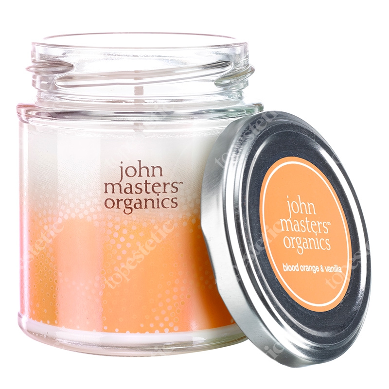 John Masters Organics Blood Orange &amp; Vanilla Candle Świeca zapachowa- czerwona pomarańcza i wanilia