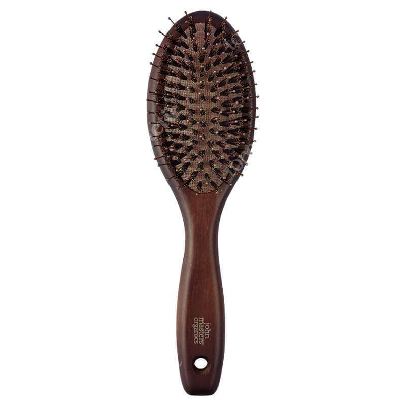 John Masters Organics Combo Paddle Brush Mini Drewniana szczotka do włosów grubych i ciężkich wersja mini - naturalne włosie dzika 1 szt