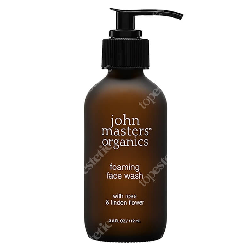 John Masters Organics Foaming Face Wash - Rose &amp; Linden Flower Żel do mycia twarzy z różą i kwiatem lipy 112 ml