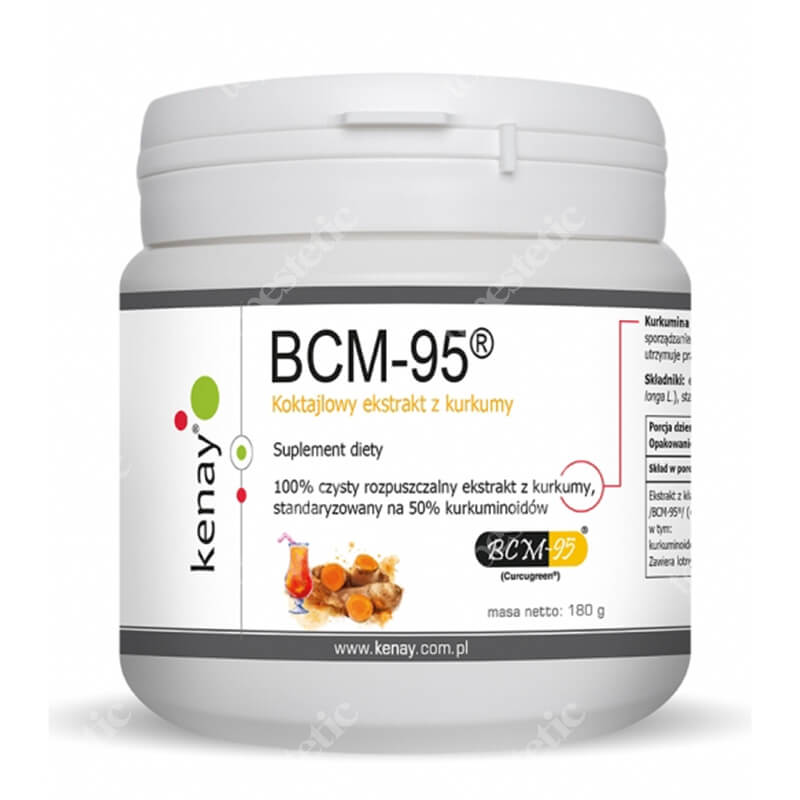 Kenay Kurkuma BCM-95 Rozpuszczalny ekstrakt z kurkumy w proszku 180 g