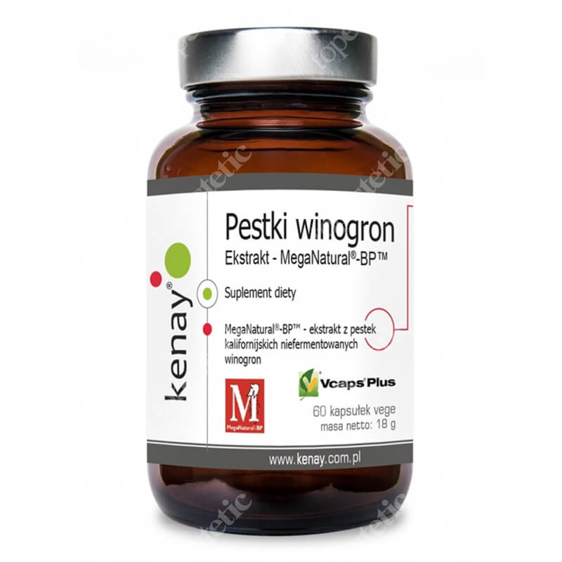 Kenay Pestki Winogron Ekstrakt z pestek winogron 60 kapsułek