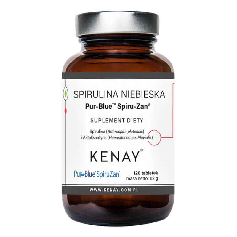 Kenay Spirulina Niebieska Pur-Blue™ Spiru-Zan® Suplement diety 120 kapsułek