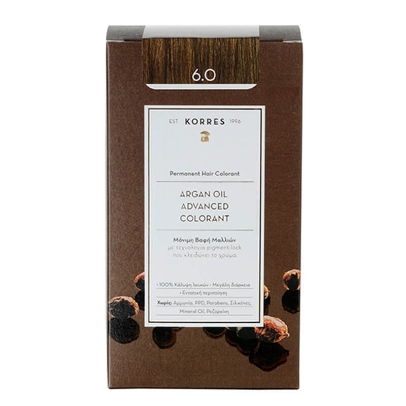 Korres Argan Oil Hair Colorant Farba do włosów (kolor 6.0 Dark Blonde) 1 szt