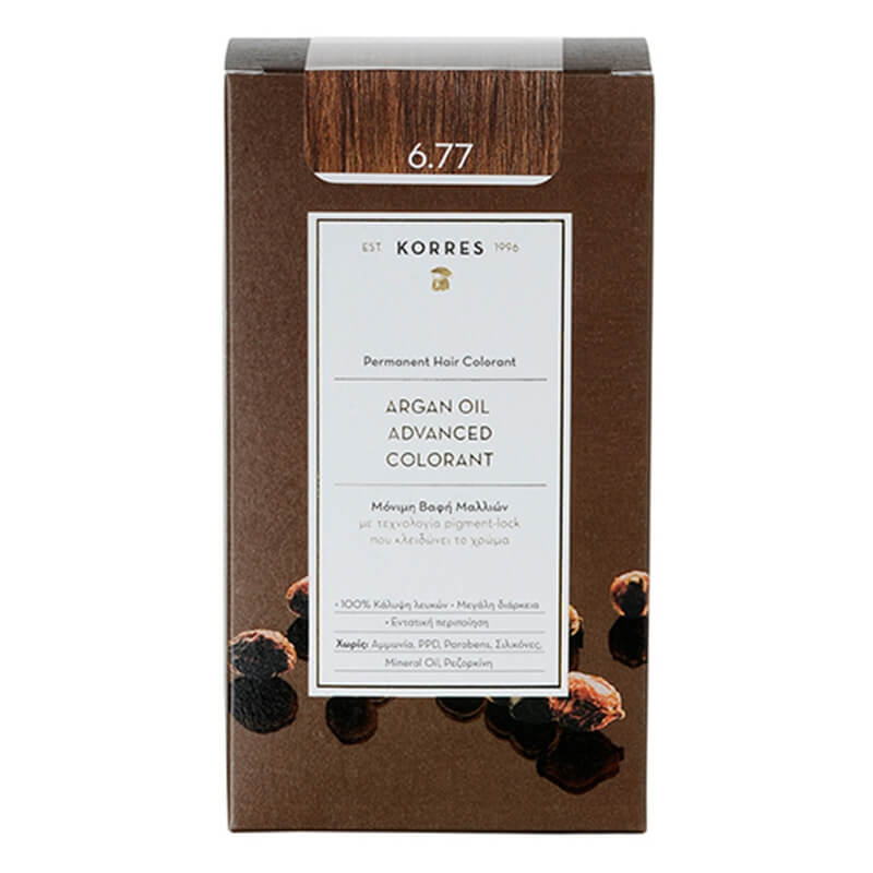 Korres Argan Oil Hair Colorant Farba do włosów (kolor 6.77 Gianduja) 1 szt