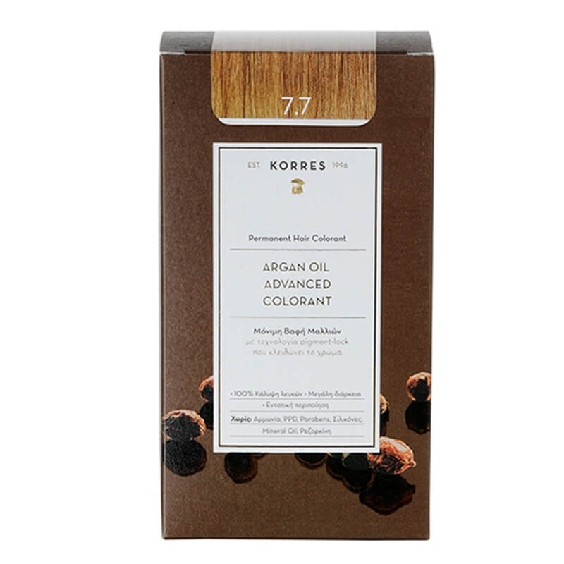 Korres Argan Oil Hair Colorant Farba do włosów (kolor 7.7 Mocha) 1 szt