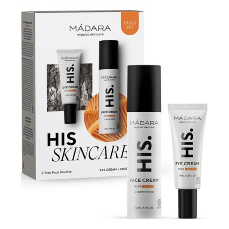 Madara His Skincare ZESTAW Krem do twarzy z witaminą C 50 ml + Krem pod oczy 17 ml