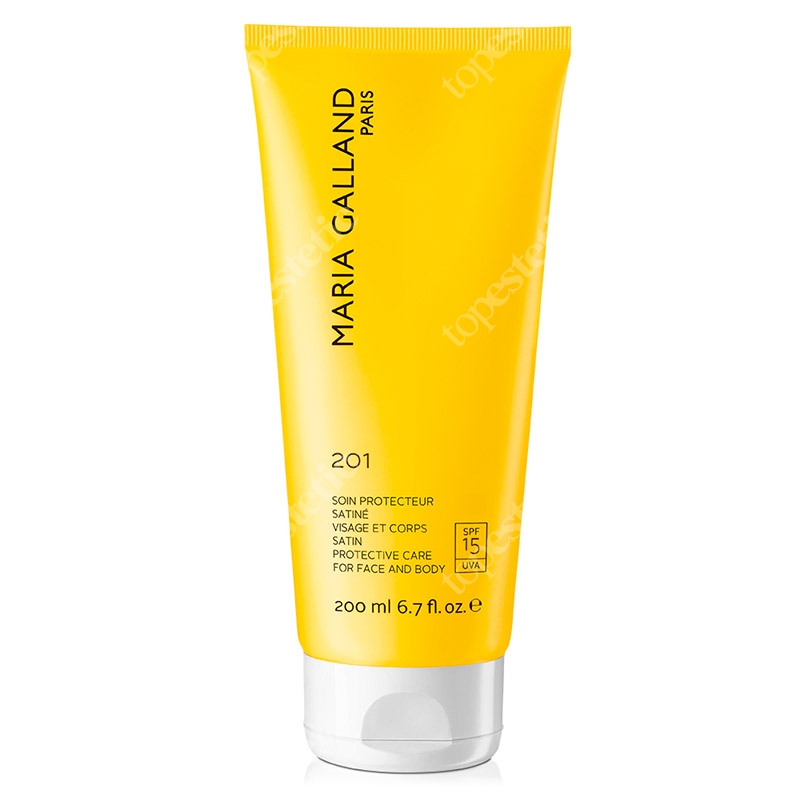 Maria Galland Satin Protective Care SPF 15 (201) Satynowa emulsja ochronna do twarzy i ciała 200 ml