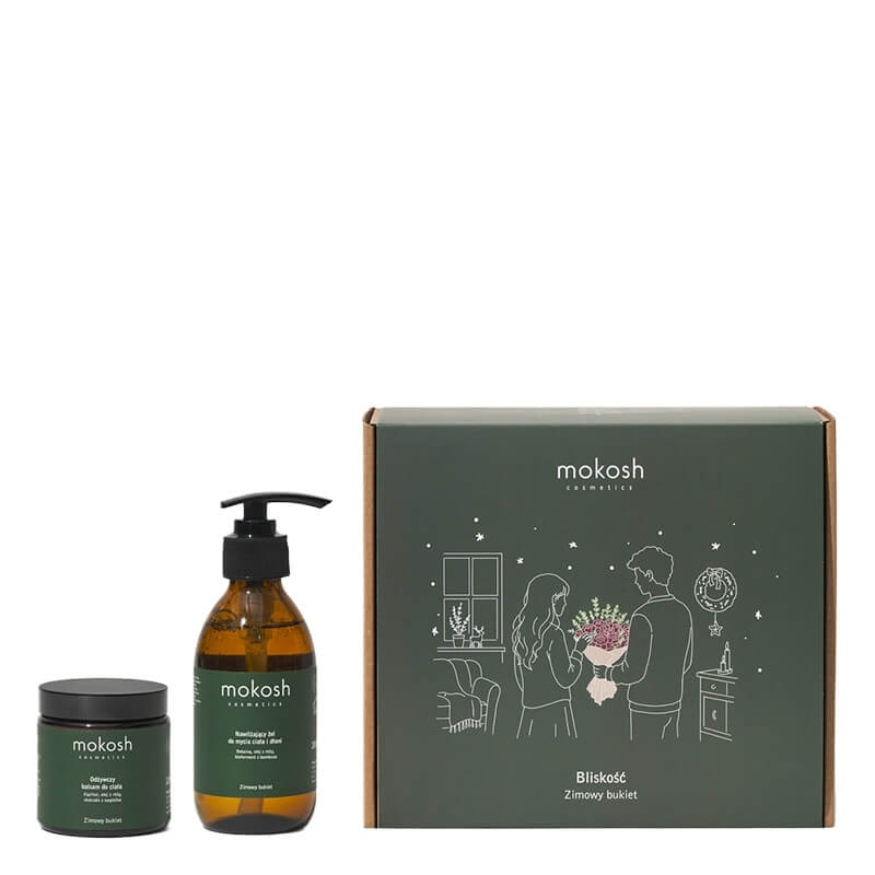 Mokosh Bliskość – Rytuał Podarków Zimowy Bukiet ZESTAW Odżywczy balsam do ciała 120 ml + Nawilżający żel do mycia ciała i dłoni 200 ml