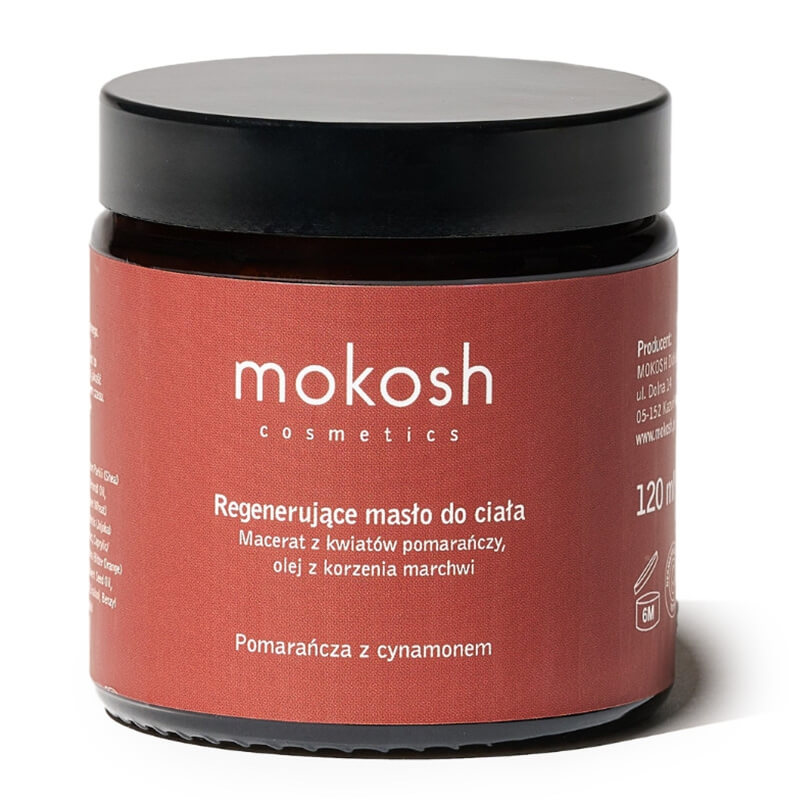 Mokosh Body Butter Orange &amp; Cinnamon Regenerujące masło do ciała - Pomarańcza z cynamonem 120 ml