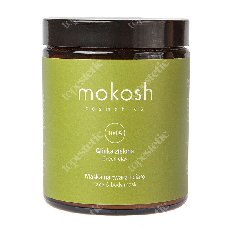 Mokosh Green Clay Face &amp; Body Mask Glinka zielona, maska na twarz i ciało 180 ml