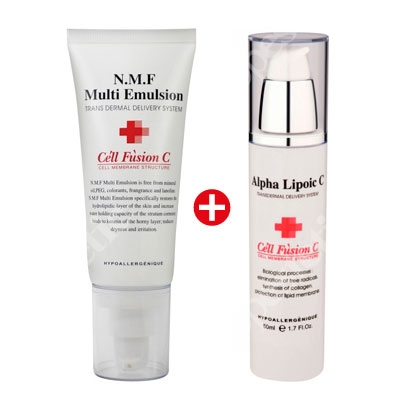 Cell Fusion C N.M.F Multi Emulsion + Alpha Lipoic C 15% Vit. C ZESTAW Krem na dzień + Krem na noc 50 ml, 50 ml