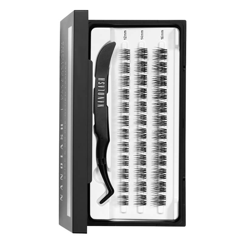 Nanolash Eyelash Extensions Stick &amp; Go Pre-Glued Lashes Heartbreaker Kępki sztucznych rzęs - efekt mokrych rzęs (long) 36 szt