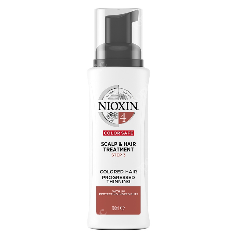 Nioxin Scalp Treatment System 4 Kuracja regenerująca przeciw wypadaniu włosy farbowane, cienkie, widocznie przerzedzone 100 ml