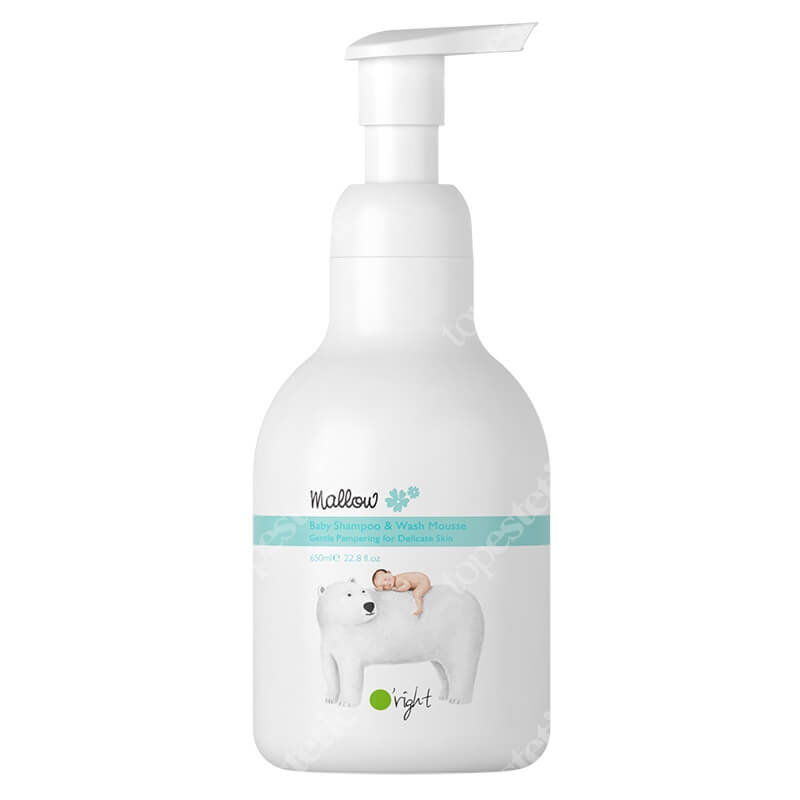 O right Baby Shampoo &amp; Wash Mousse Szampon i pianka do mycia ciała i włosów dla dzieci 650 ml