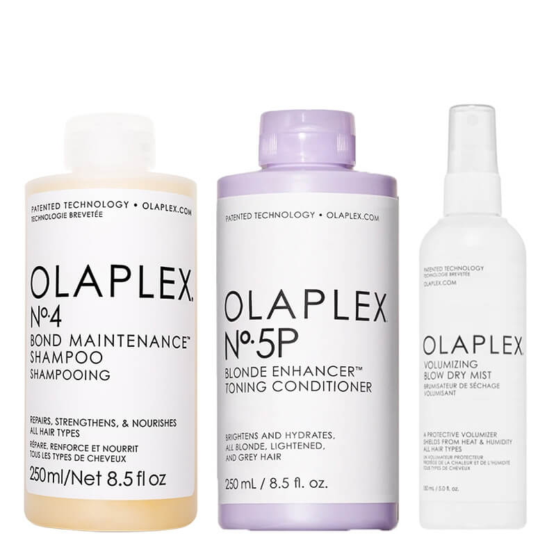 Olaplex Toning And Volumizing Hair ZESTAW Szampon regenerujący 250 ml + Tonująca odżywka 250 ml + Mgiełka budująca objętość 150 ml