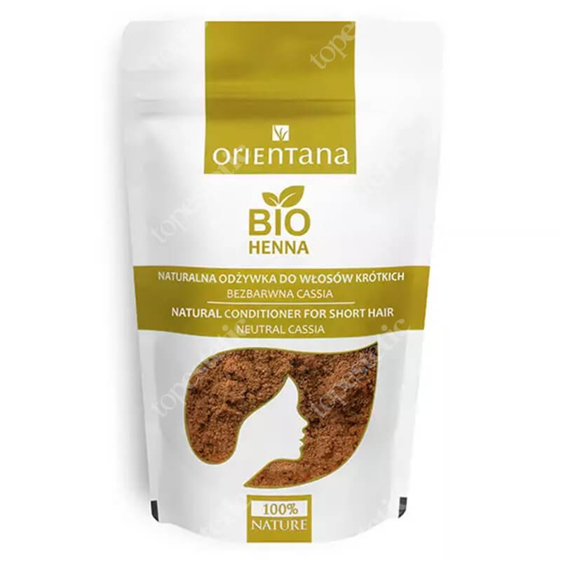 Orientana Bio Henna Naturalna roślinna odżywka do włosów krótkich i półdługich - bezbarwna 50 g